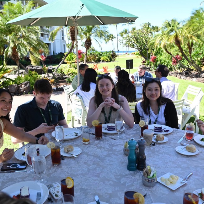 uw residents enjoying lunch